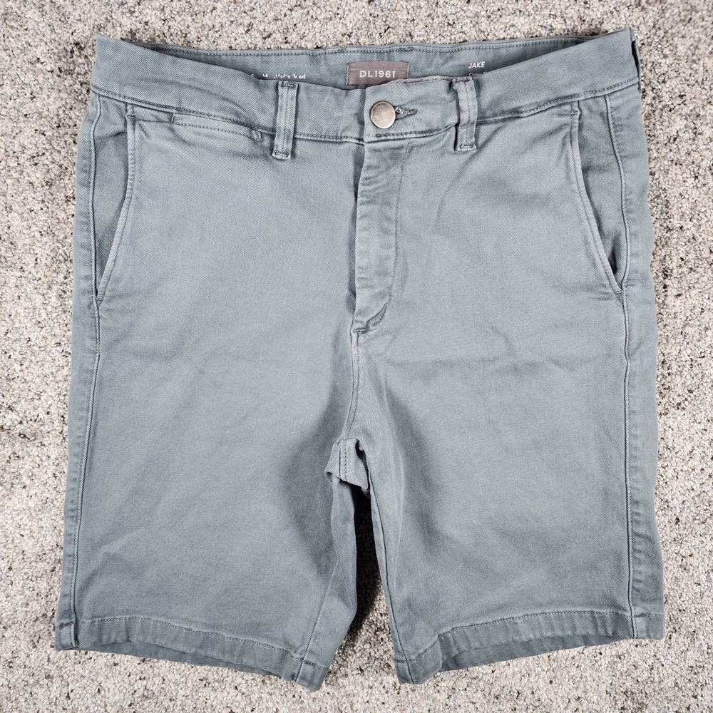 DL1961 Jake Chino Shorts Mens 32 Waterdrop Grey Blue Stretch Excellent